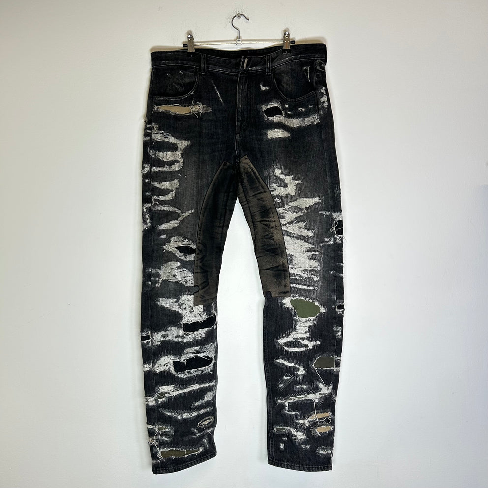 Givenchy AW23 Boro Moleskin Distressed Jeans