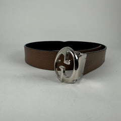 Gucci Black Interlocking "GG" Belt Size 34