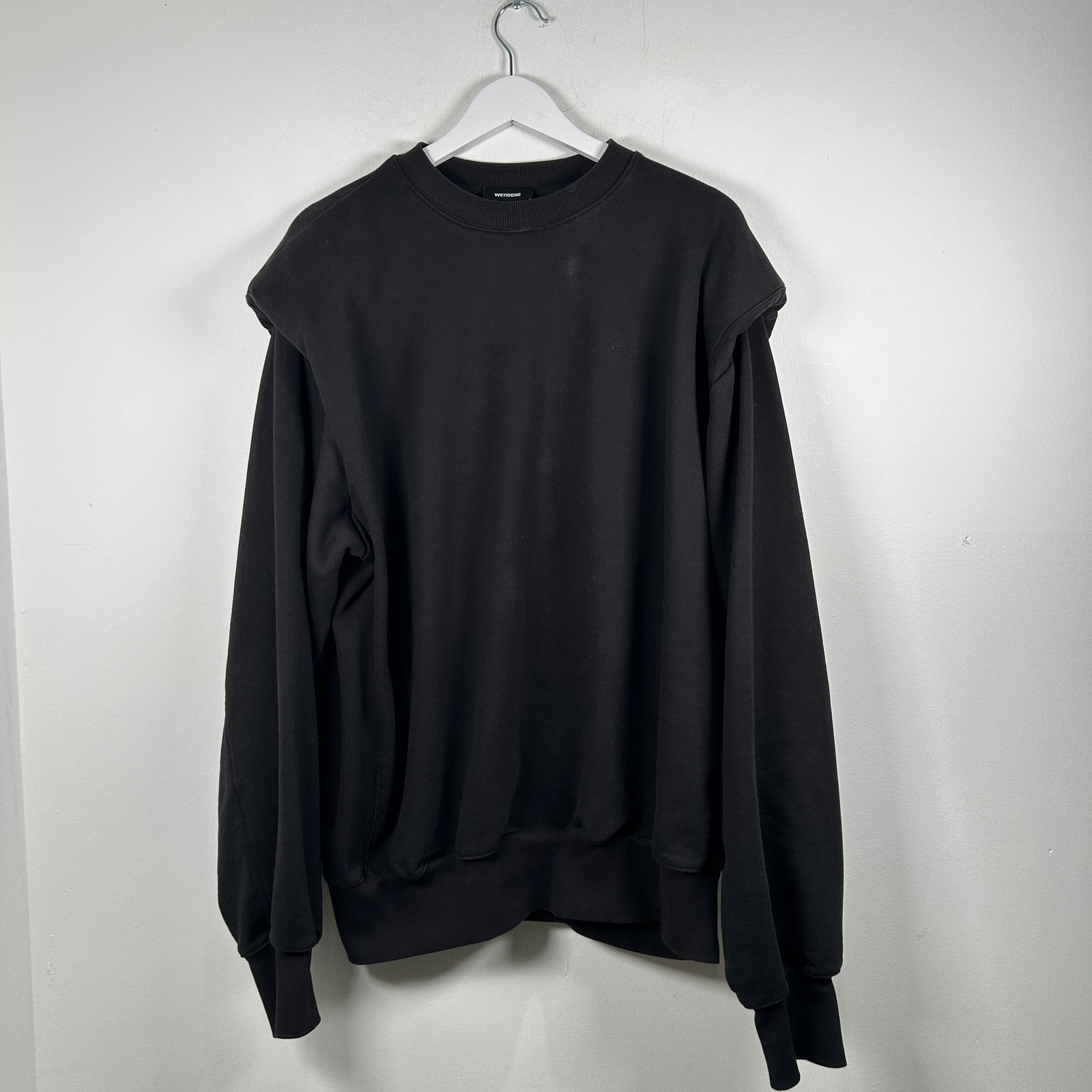 We11done Padded Shoulder Crewneck Size M