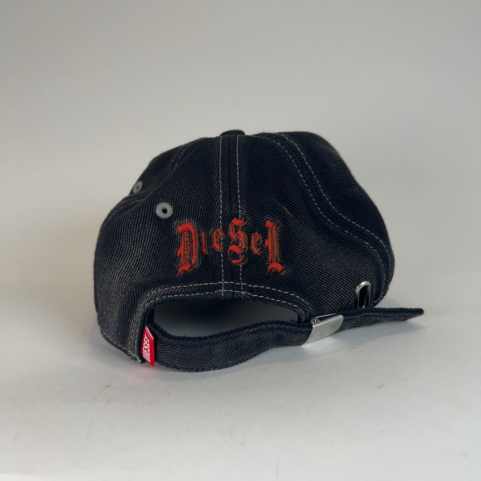 Diesel Military 'D' Logo Washed Denim Patch Hat