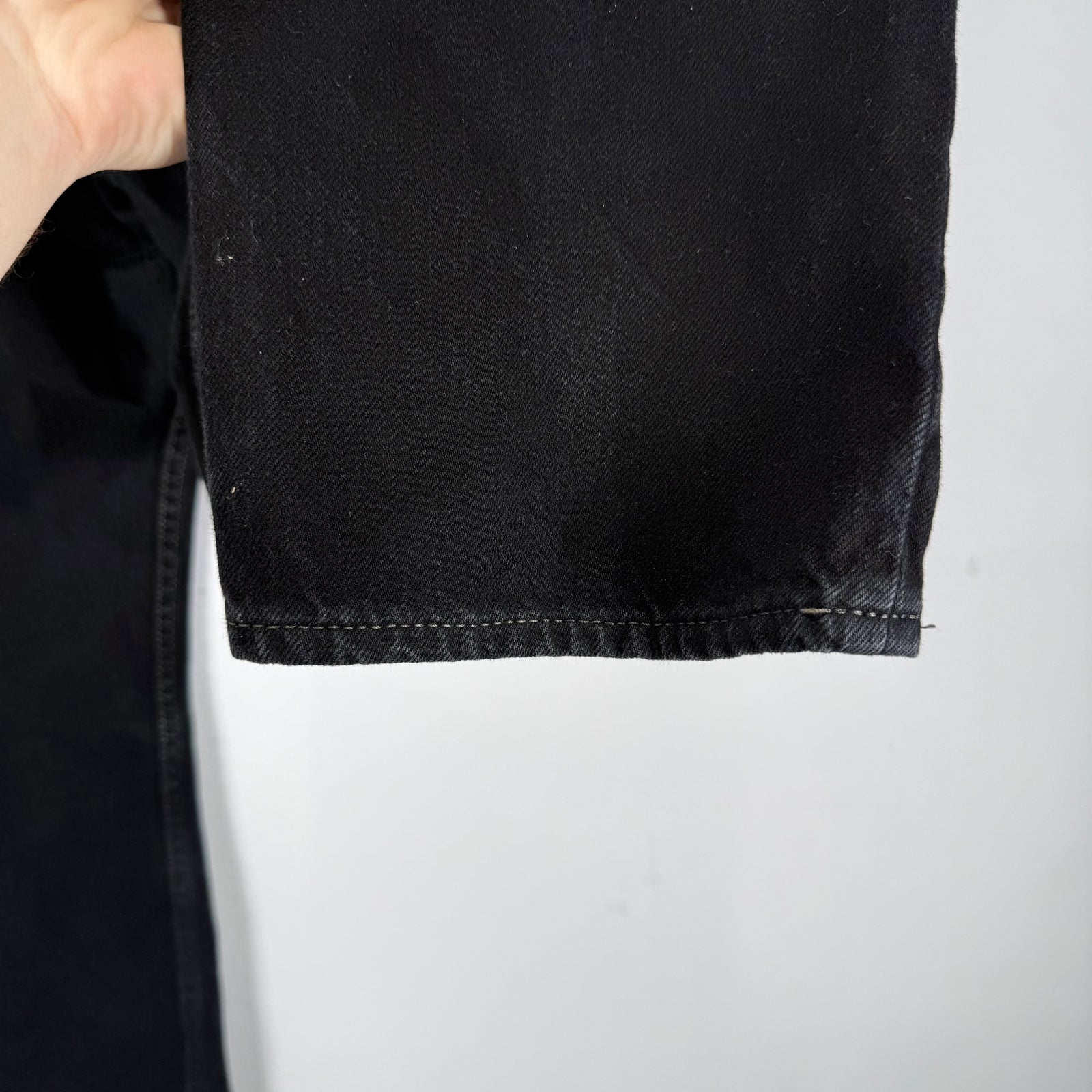 Rick Owens Perfoma Cut Black Denim Jeans Size 33