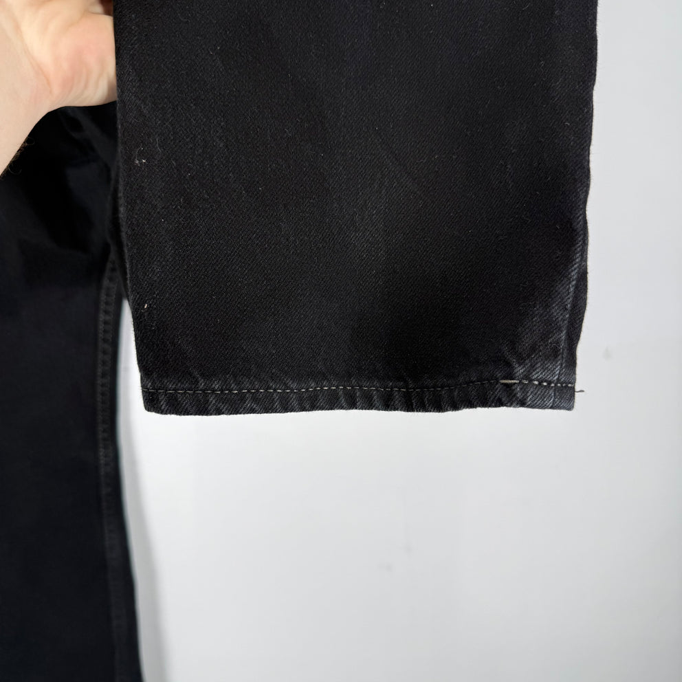 Rick Owens Perfoma Cut Black Denim Jeans Size 33