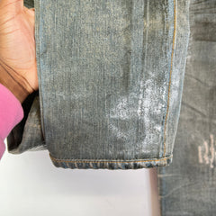 Dior Homme SS04 Bleu Claire Waxed Denim Jeans
