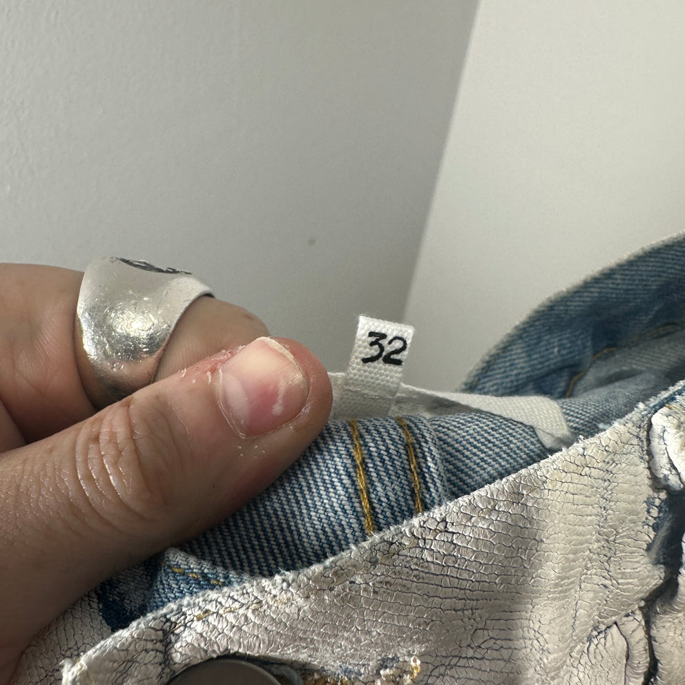Maison Margiela White Painted Jeans Size 32