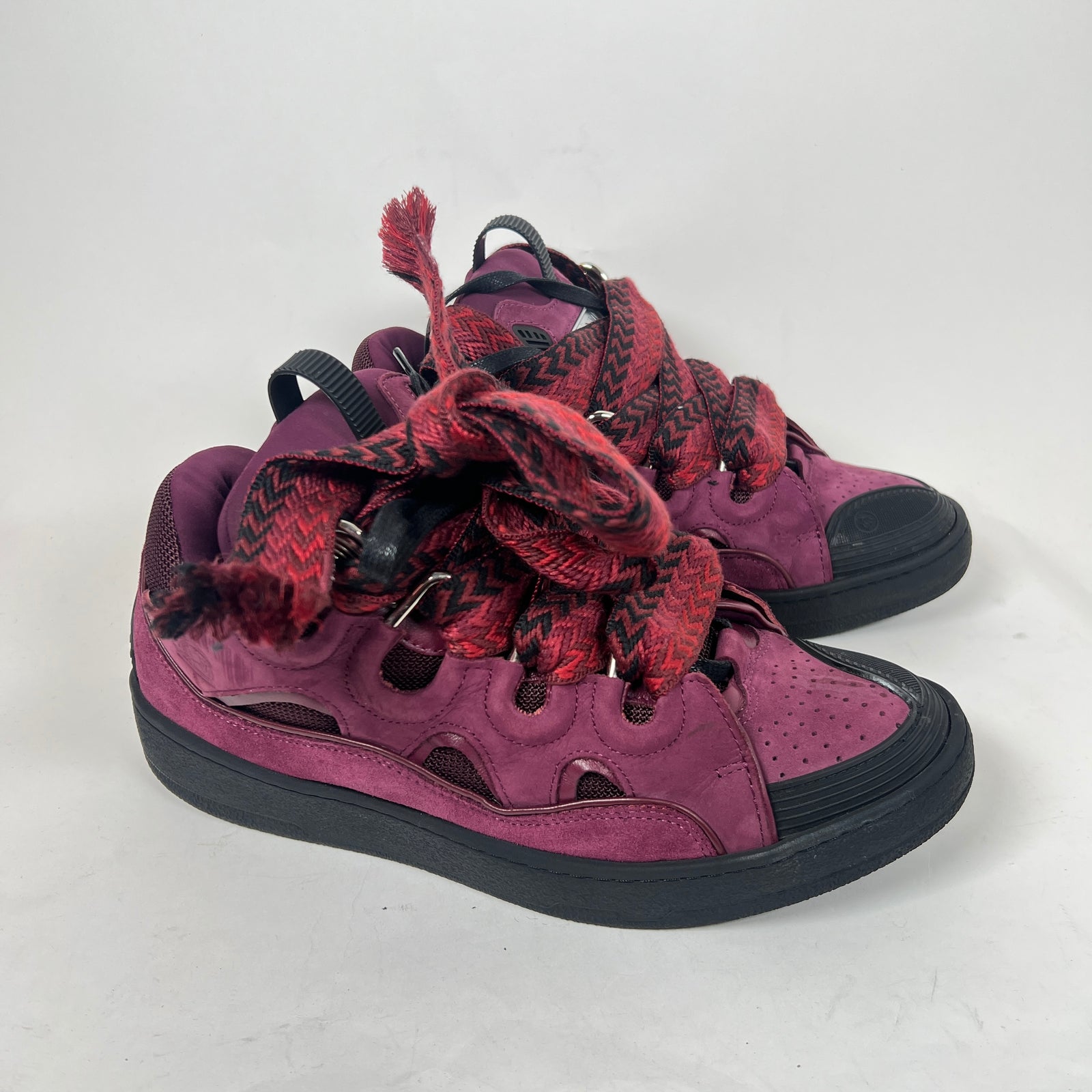 Lanvin Burgundy Curb Sneaker Size 41