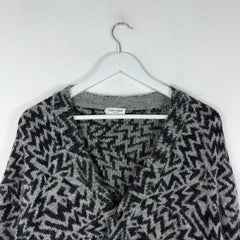 Saint Laurent Zig-Zag Print Wool and Mohair Cardigan