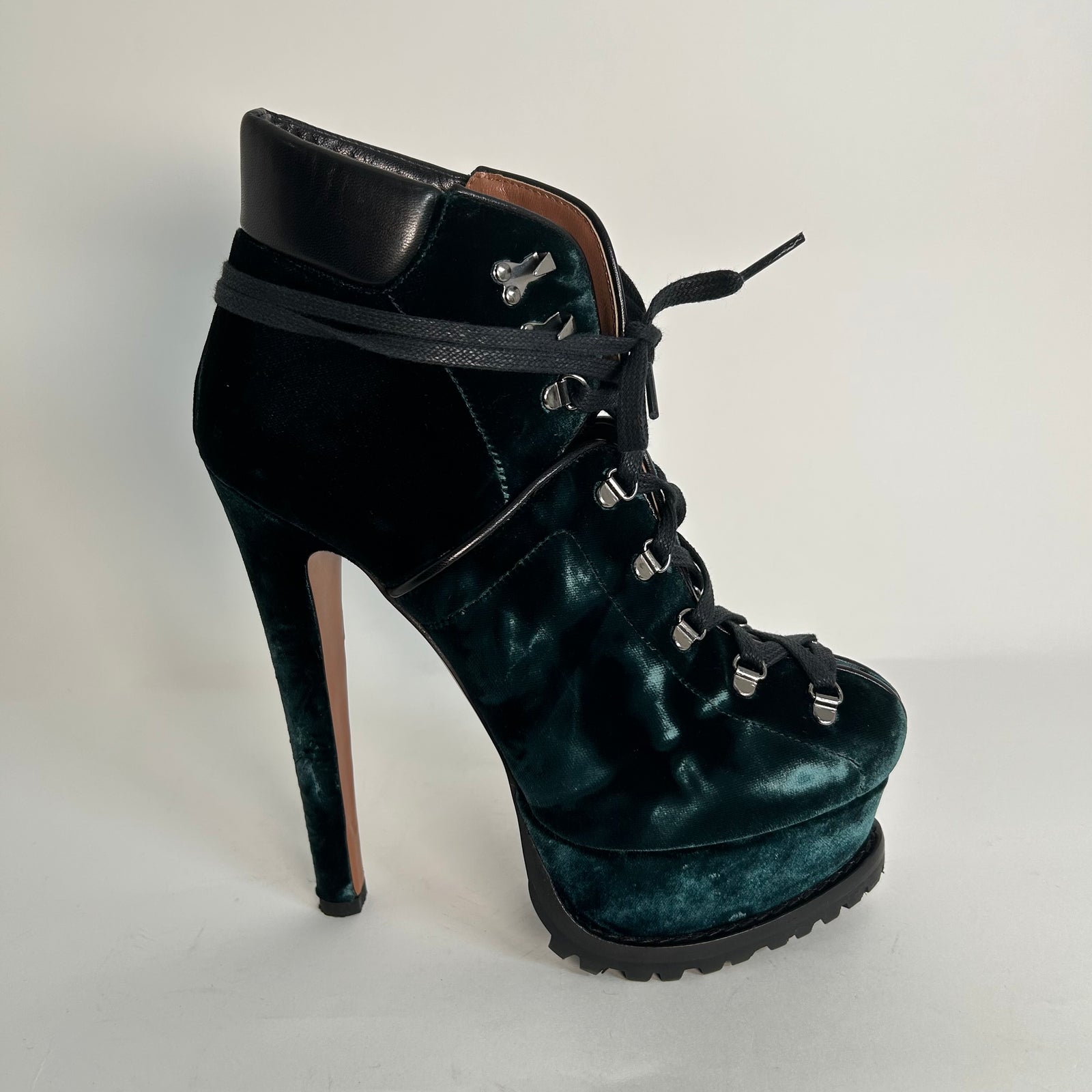 Alaïa Velvet Pump Boots Size 37.5