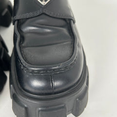 Prada Black Monolith Leather Sneaker Size 10