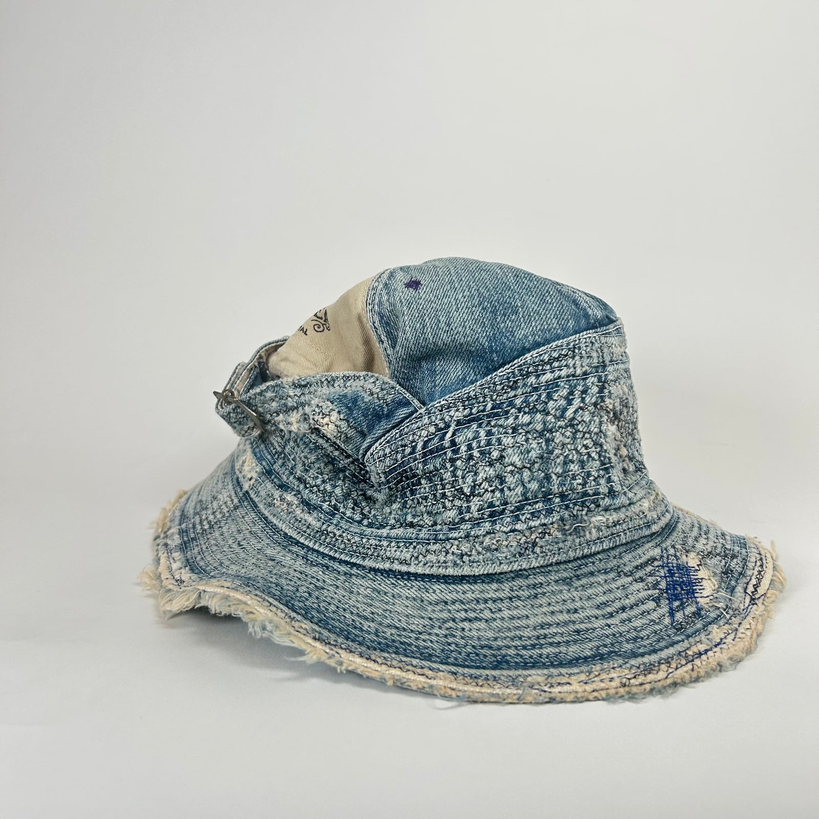 Kapital Light Boro Jean Bucket Hat