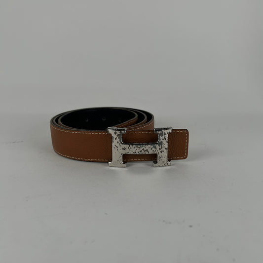 Hermes Brown H Belt Size 34