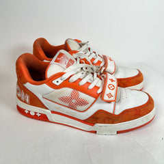 Louis Vuitton Orange Denim Monogram Trainer Size LV 9