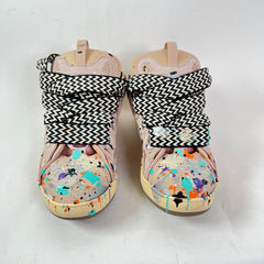 Lanvin X Gallery Dept Pink Paint Splatter Curb Sneaker Size 45