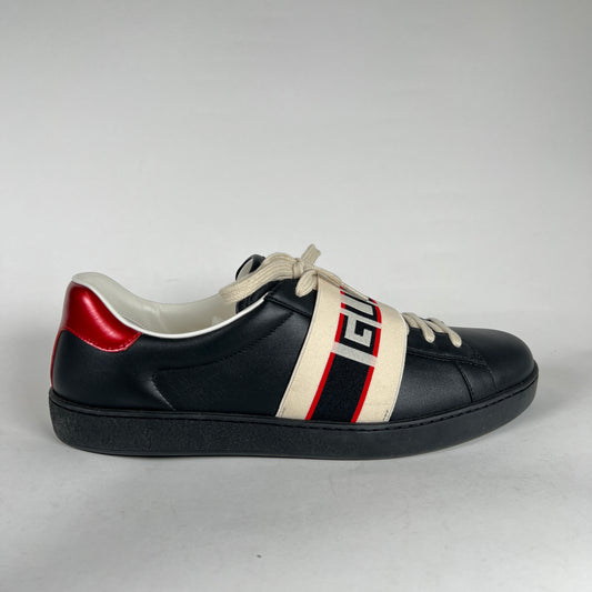 Gucci Ace Stripe Leather Sneaker Size 12