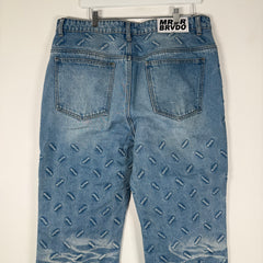 Who Decides War Blue 'Thread Plate' Denim Jeans Size 36
