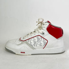 Dior B27 White/Red Oblique Uptown Mid-Top Sneaker Size 45