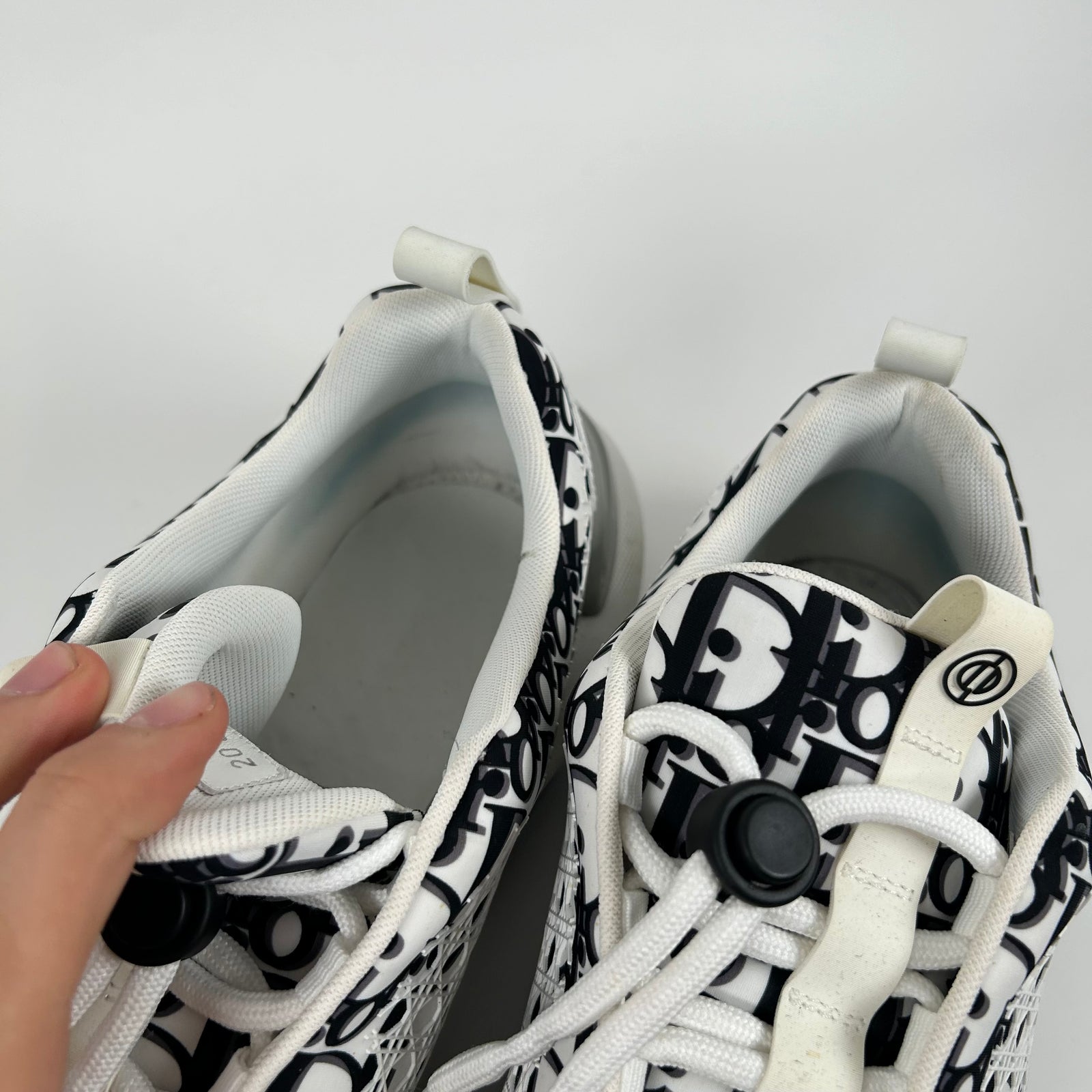 Dior B24 White And Black Monogrom Oblique Cannage Size 45