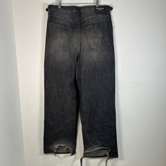 Balenciaga Grey Destroyed Baggy Denim Size M