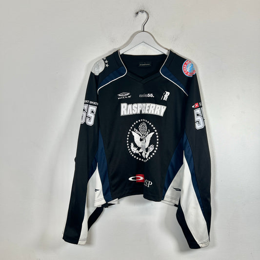GV Gallery Black/Navy Raspberry Hills Hockey Jersey Size L