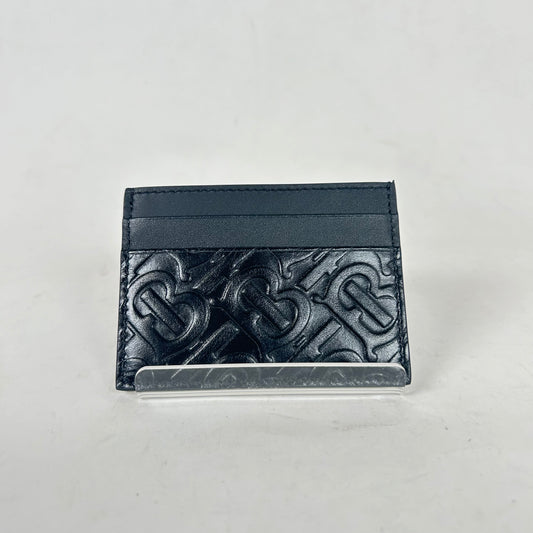 Burberry Black Embossed Logo Card Holder