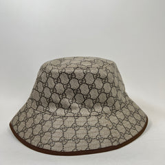 Gucci GG Monogram Leather Bucket Hat Size S