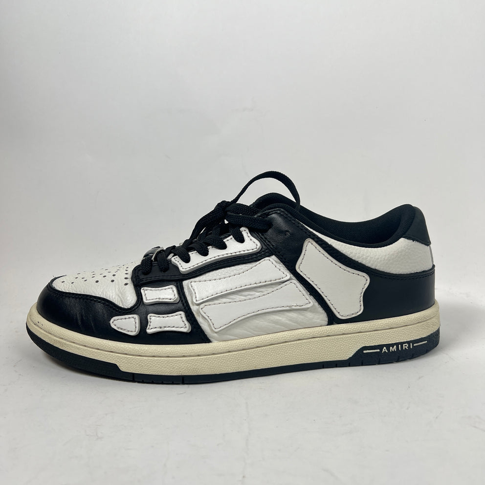 Amiri Black/White Skel Low Top Sneaker Size 41