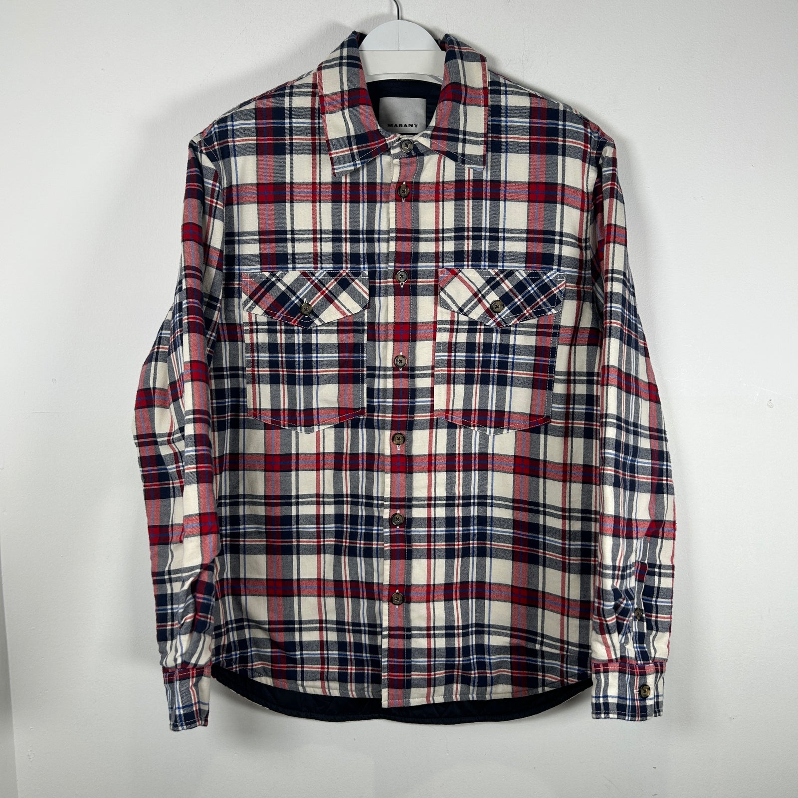 Isabel Marant Red/Blue Flannel Shirt Size S