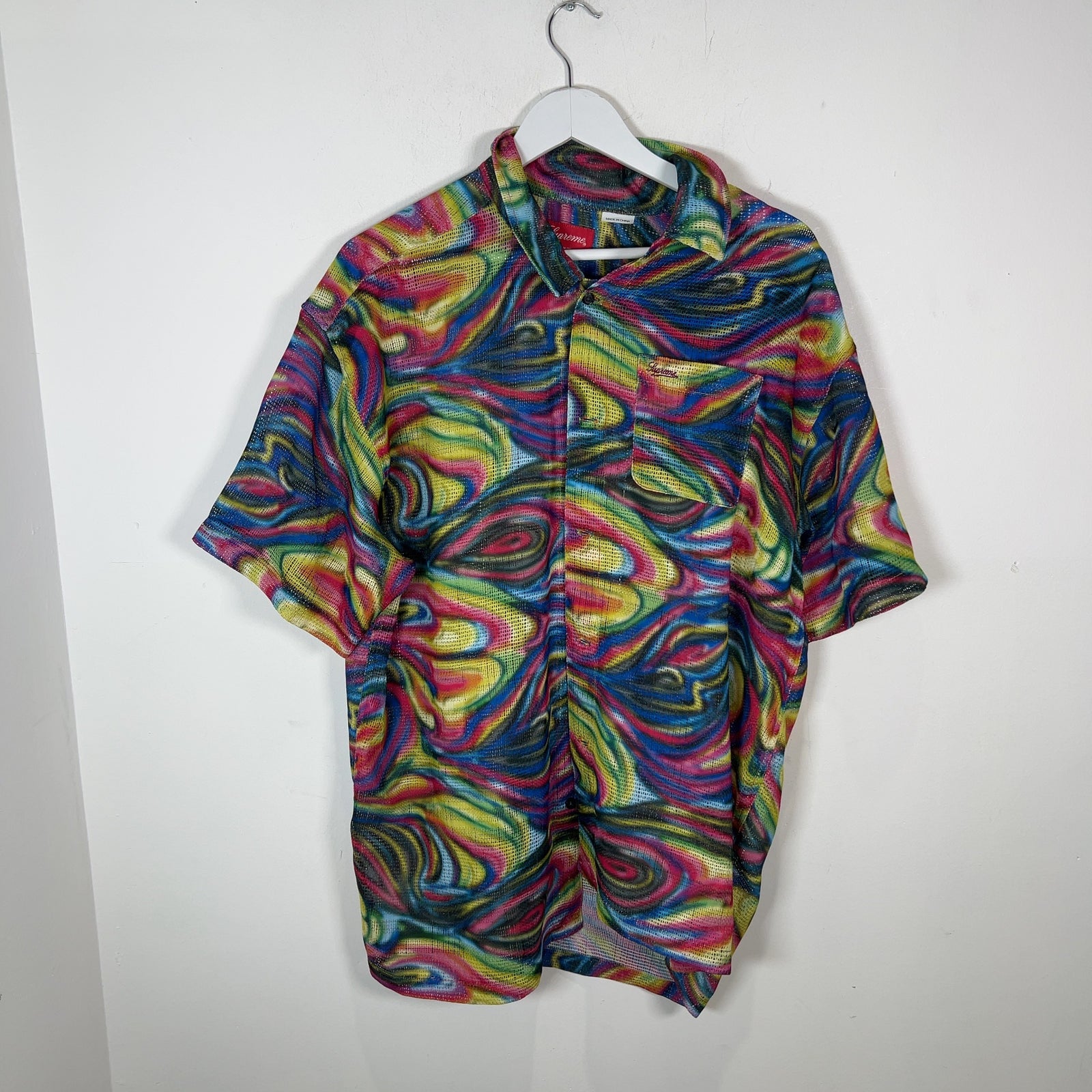Supreme Mesh Stripe Oxford T-Shirt