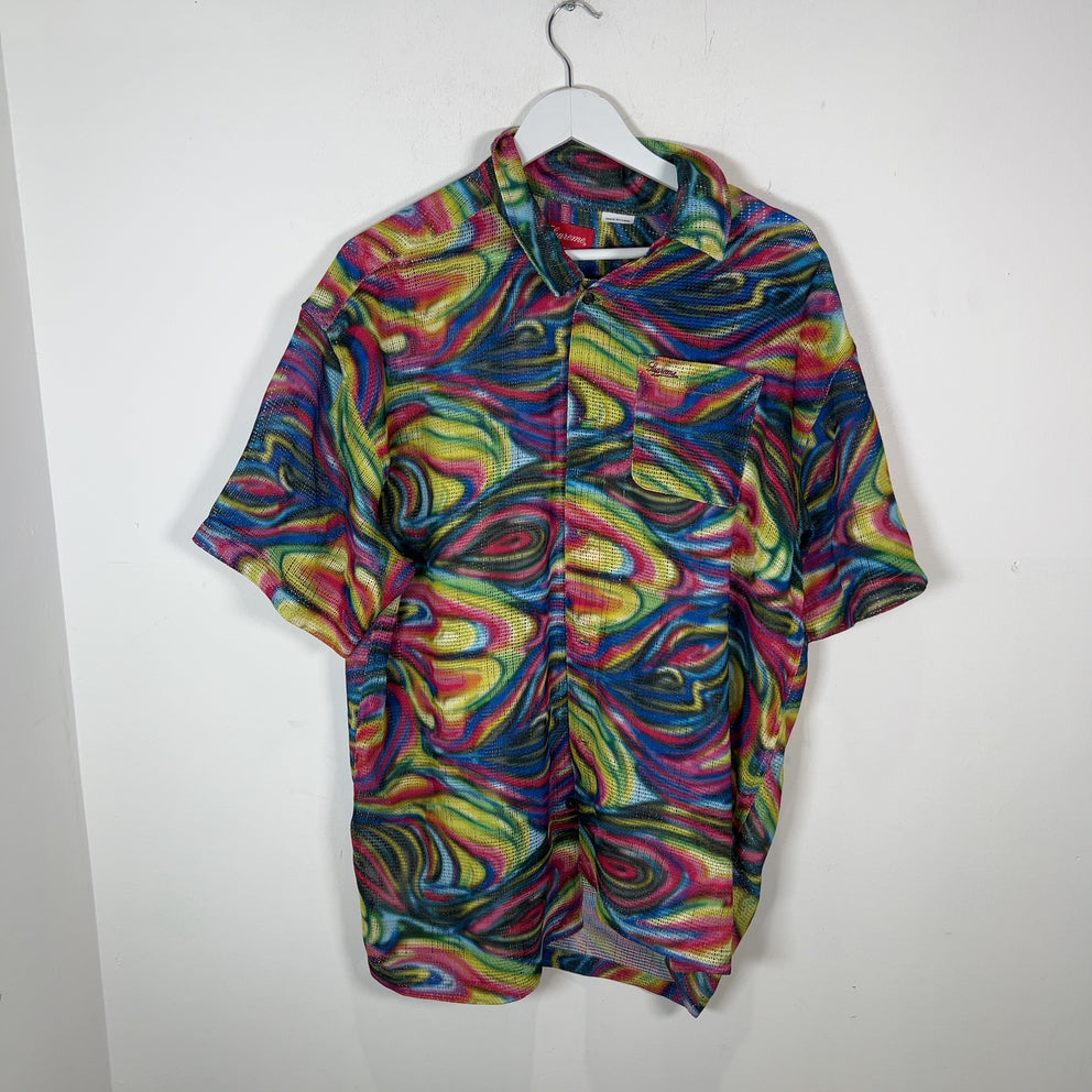 Supreme Mesh Stripe Oxford T-Shirt