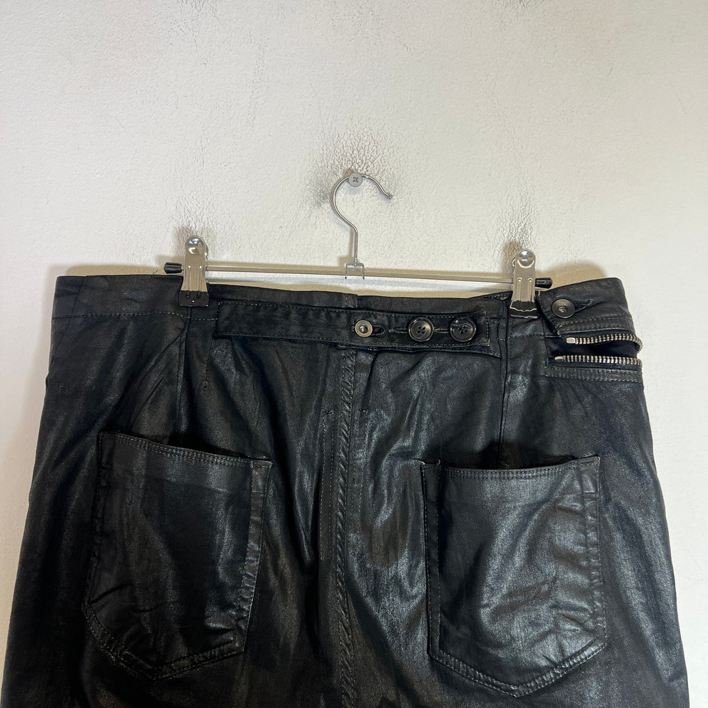 Rick Owens DRKSHDW SS15 Scrub Waxed Aircut Jeans