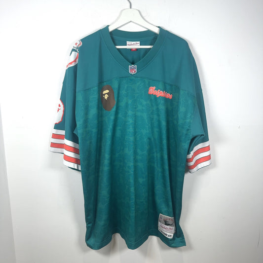 Bape x Mitchell & Ness ‘Miami Dolphins' Camoflauge Oversized Football Jersey