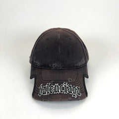 Balenciaga Old English Logo Cut Hat