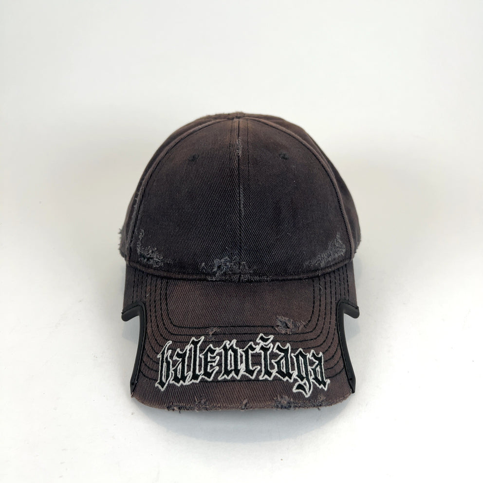 Balenciaga Old English Logo Cut Hat
