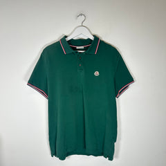 Moncler Green Maglia Polo Shirt Size L