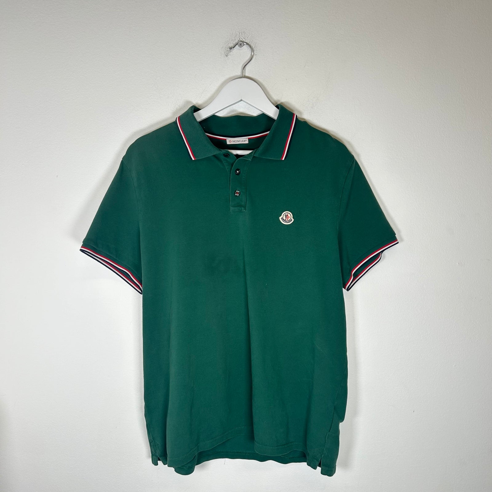 Moncler Green Maglia Polo Shirt Size L