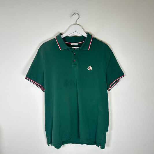 Moncler Green Maglia Polo Shirt Size L