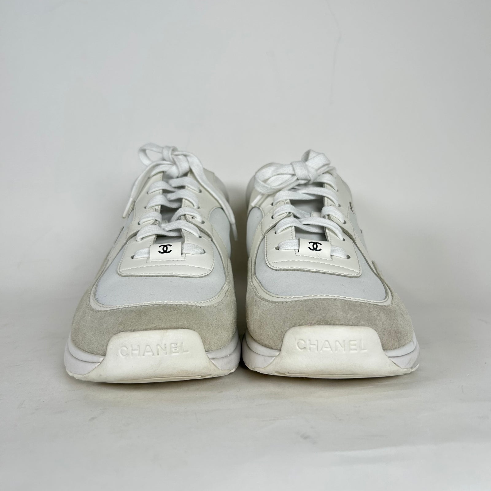 Chanel White Tennis Trainers Size 42