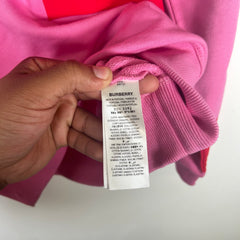 Burberry Pink Fairhall Flag Sweatshirt Size M