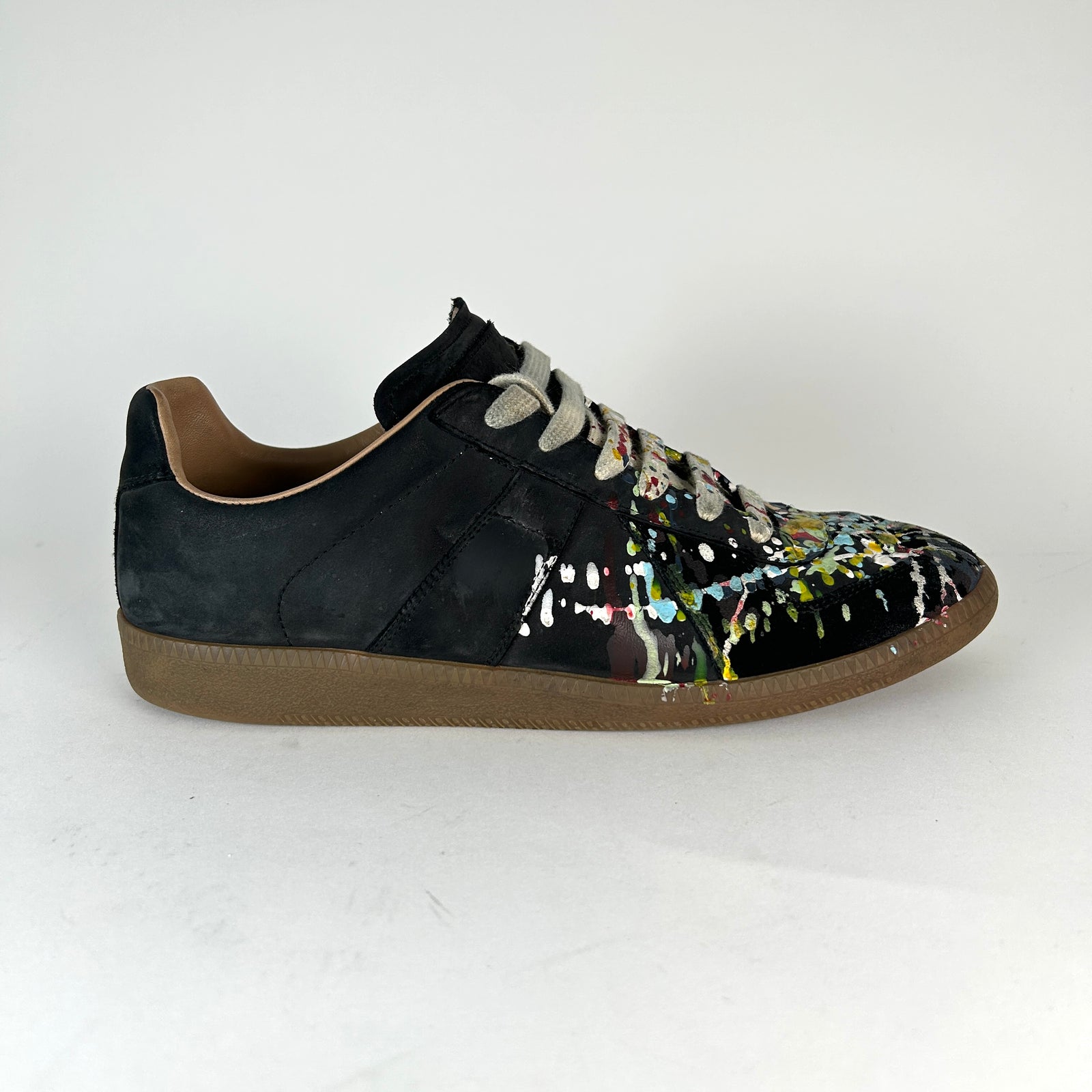 Maison Margiela Black Paint Splatter Gat Size 41