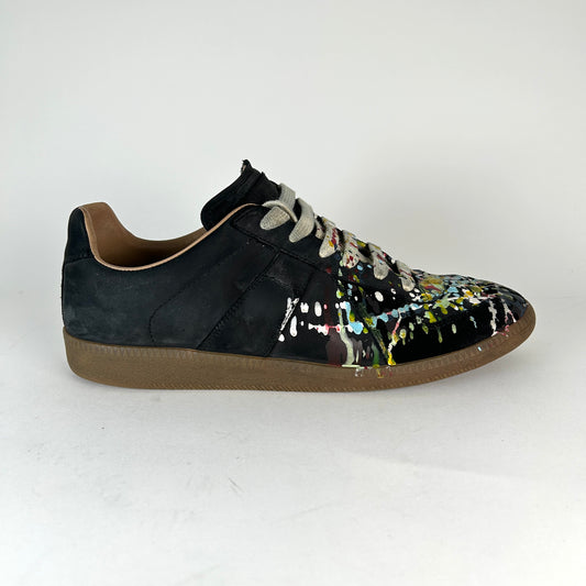 Maison Margiela Black Paint Splatter Gat Size 41