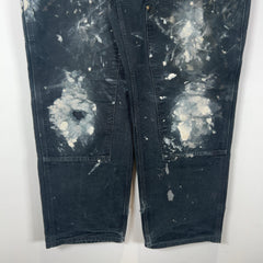 Carhartt White Paint Splatter Black 'Double Knee' Carpenter Pants