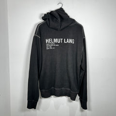 Helmut Lang Grey Logo Hoodie Size M