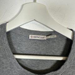 Moncler Maglia Flocked Logo Grey T-Shirt 2XL