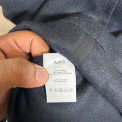APC Navy Wool Mac Rodger Coat Size L