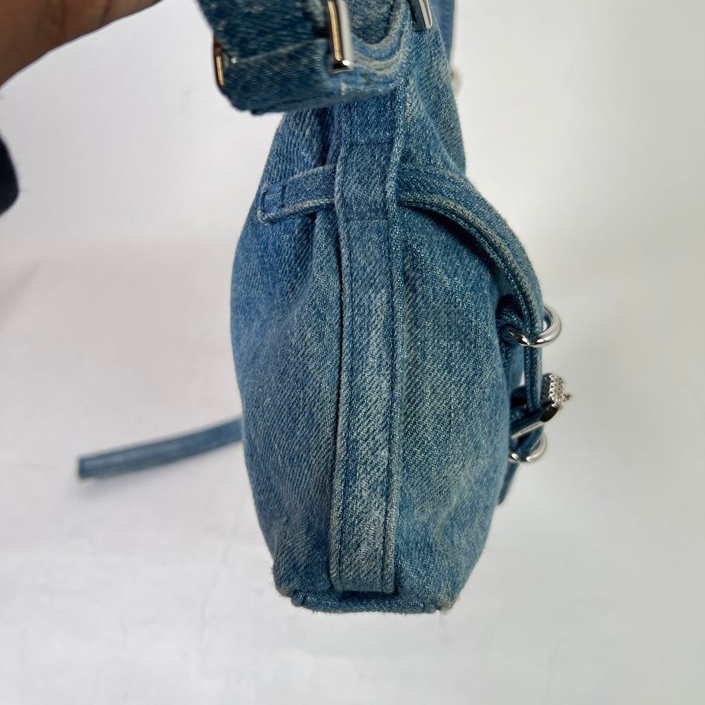 Givenchy Washed Denim Voyou Mini Shoulder Bag