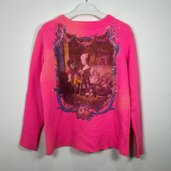 Vivienne Westwood Pink Graphic Knit Sweater Size M