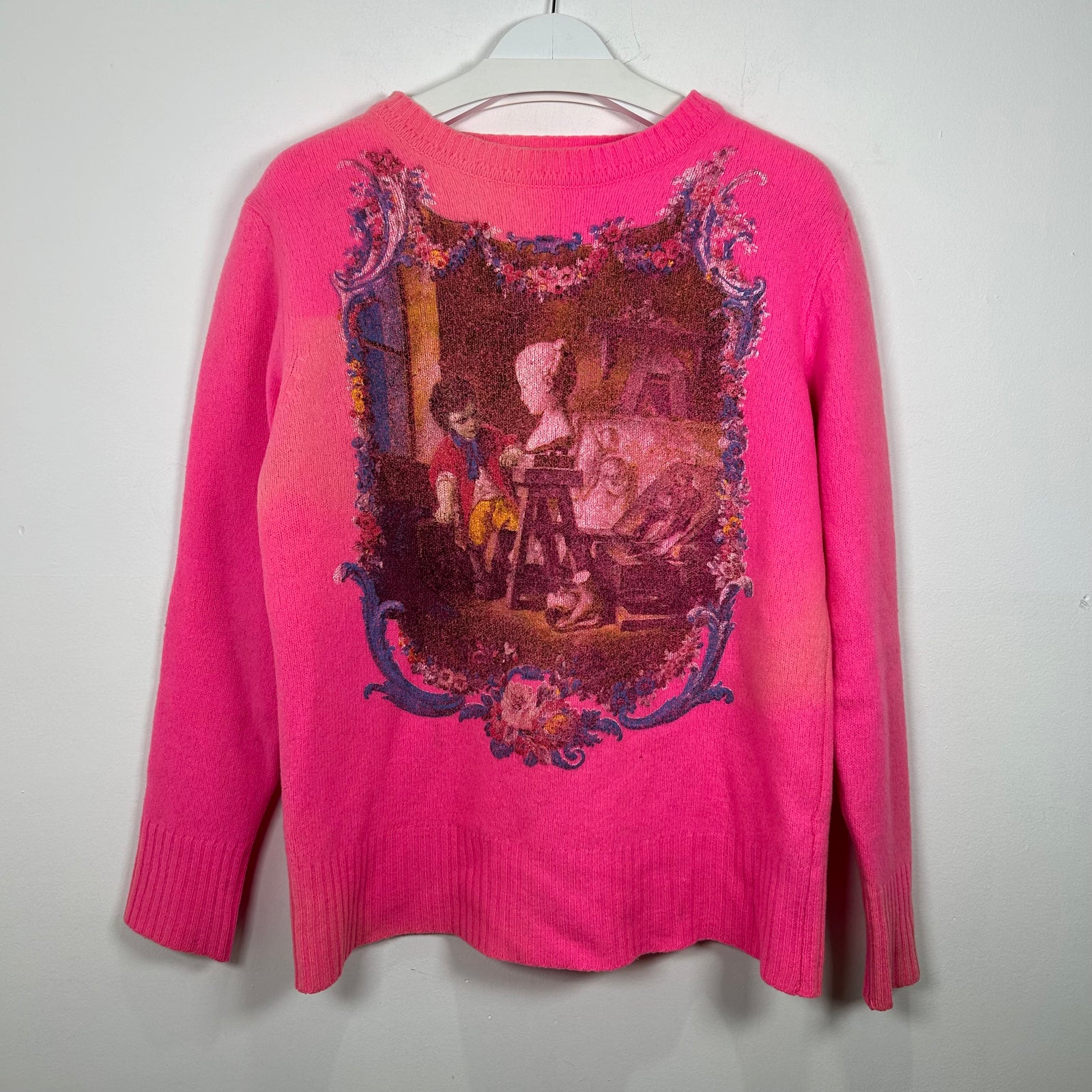 Vivienne Westwood Pink Graphic Knit Sweater Size M