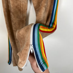 Palm Angels Brown Rainbow Narrow Track Pants Size S