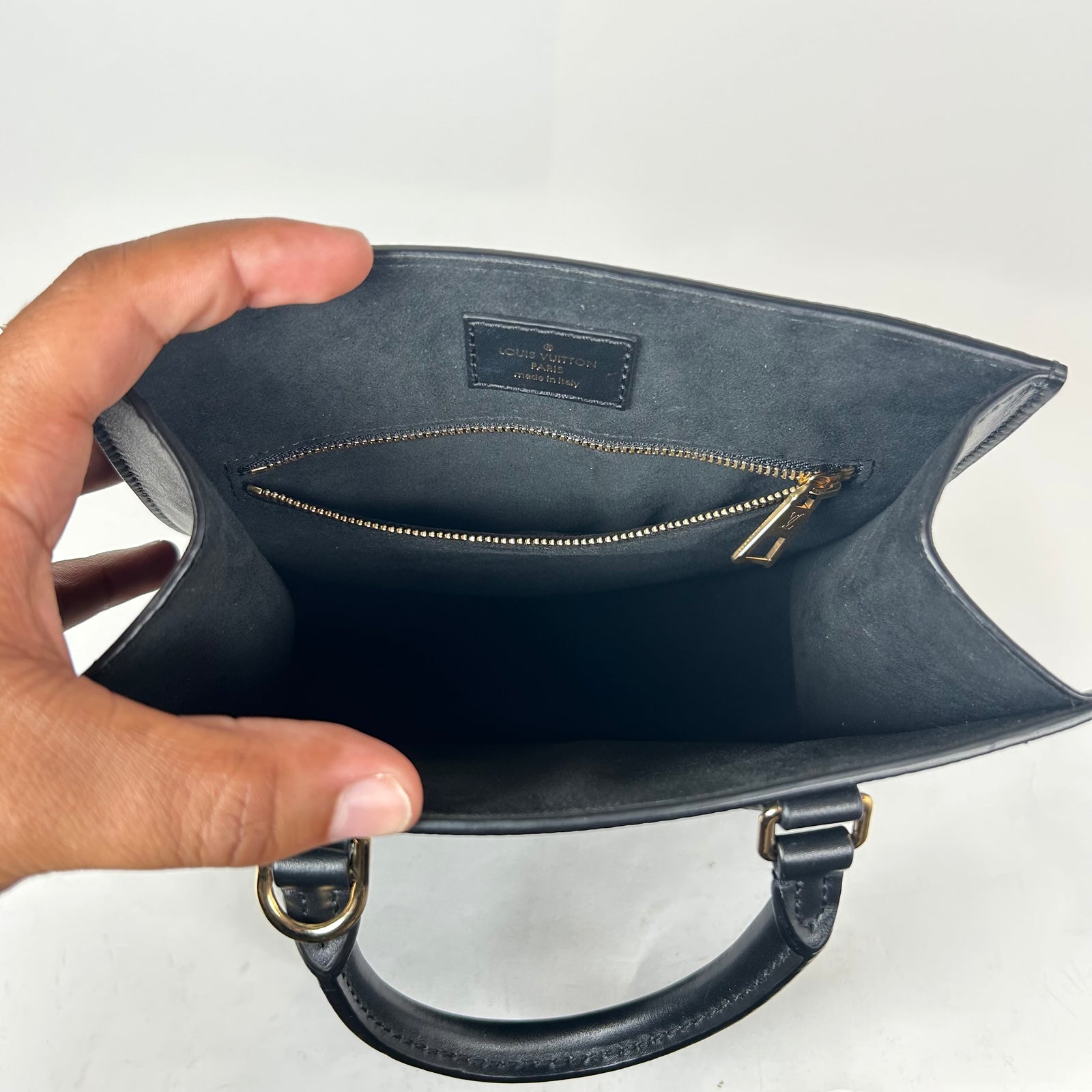 Louis Vuitton Black Epi Leather Sac Plat BB Bag