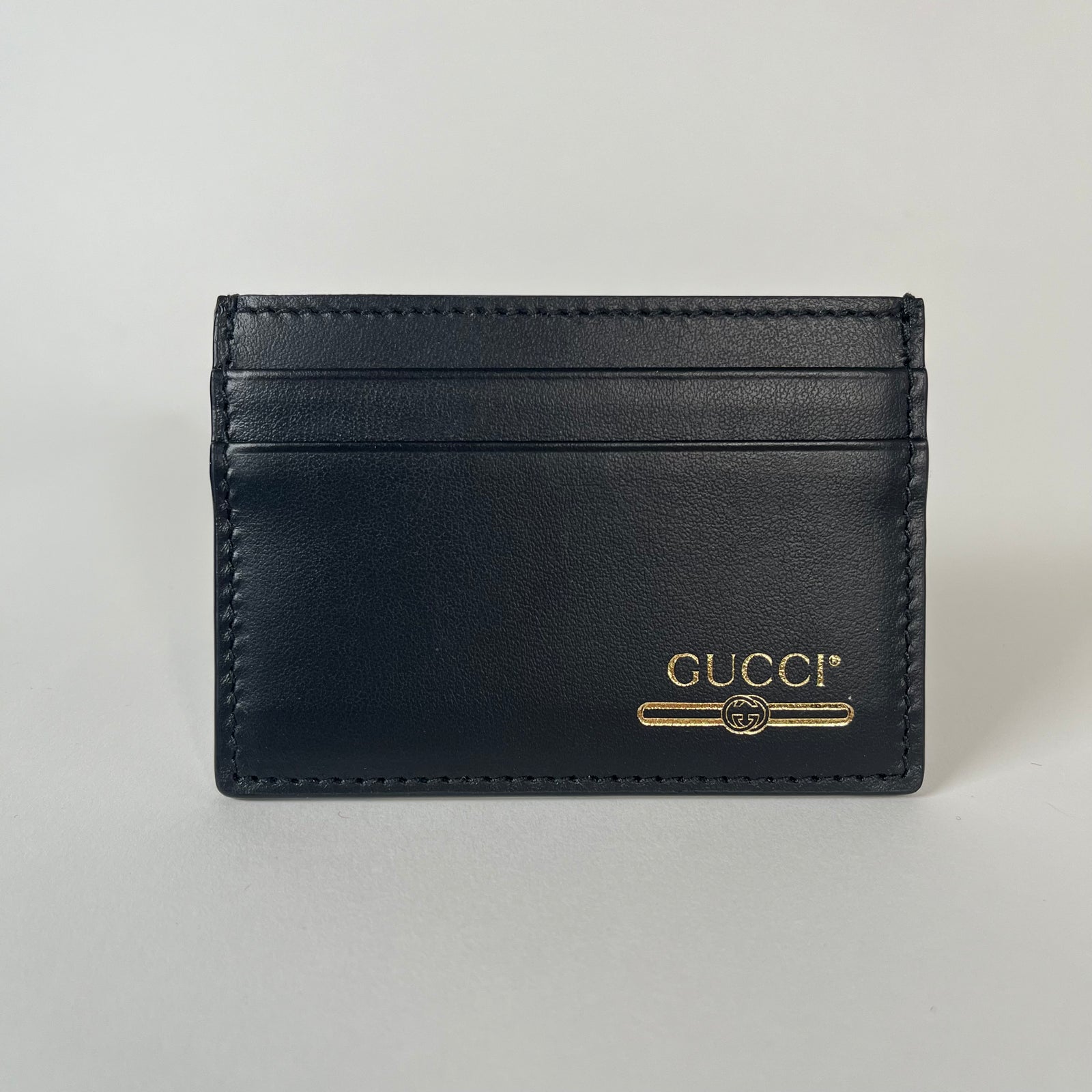 Gucci Vintage Motif Logo Card Holder