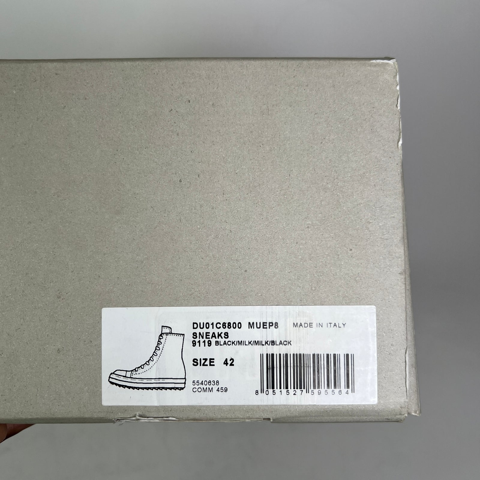 Rick Owens DRKSHDW 'Stop Your Breath' High-Top Ramones